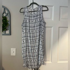 Loft blue and white sheath dress